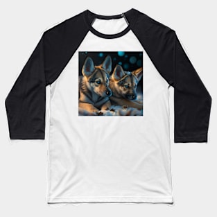 Wolfdog Puppies Baseball T-Shirt